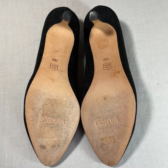 Vaneli Linden Rodi Embossed Leather Pumps 2.5" Kitten Heels Black Size 7.5M - Picture 8 of 10